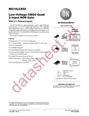 MC74LCX02DR2G datasheet  